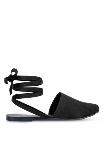 Black Spiral Sandals