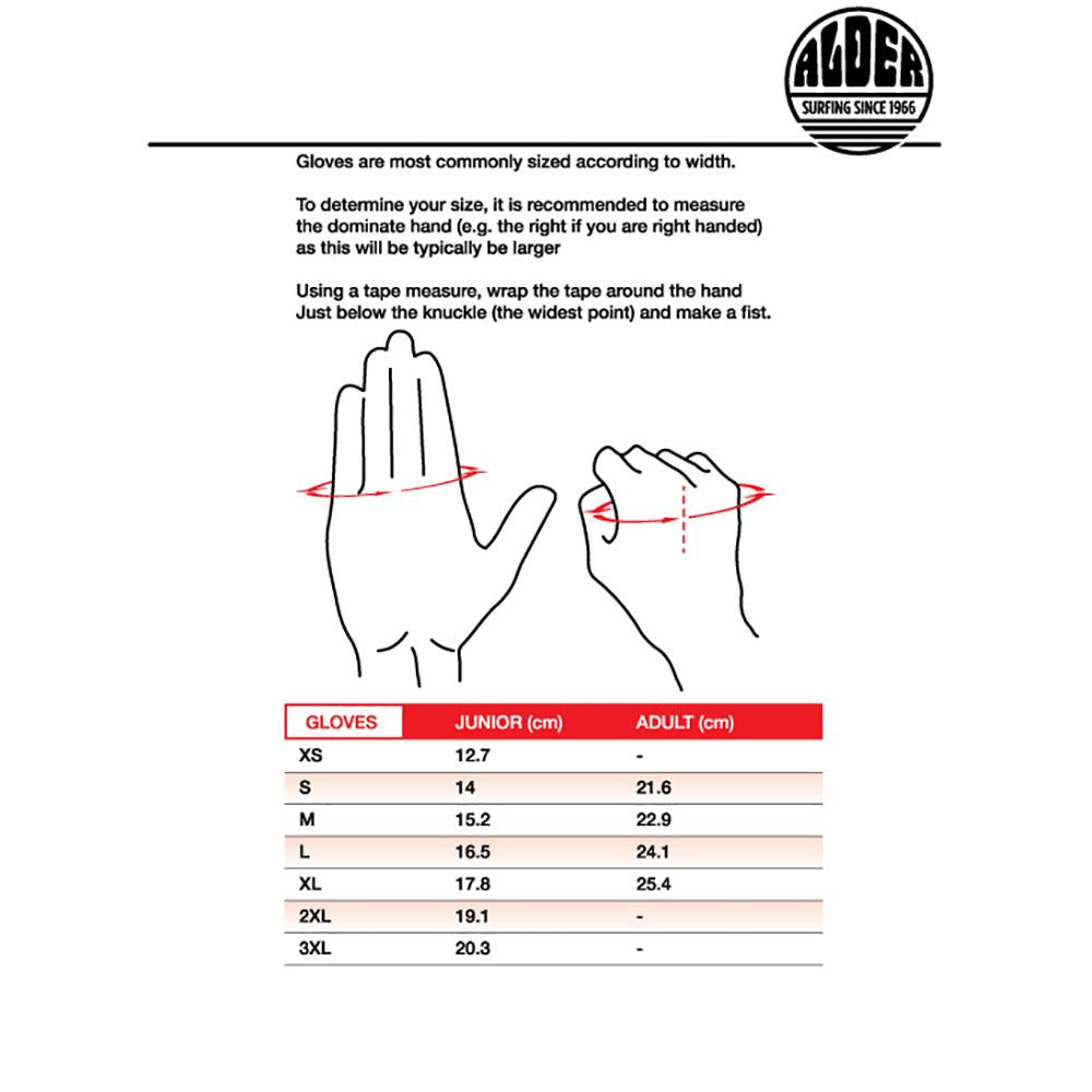 Alder Junior Matrix 3mm Wetsuit Gloves